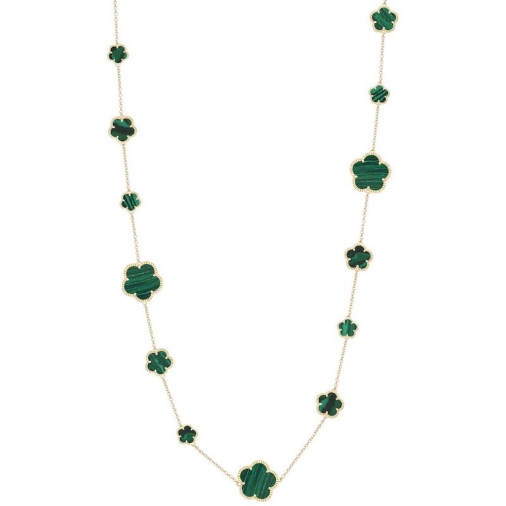 Jankuo Flower 14K Plated 3 Sizes Flower Station Necklace